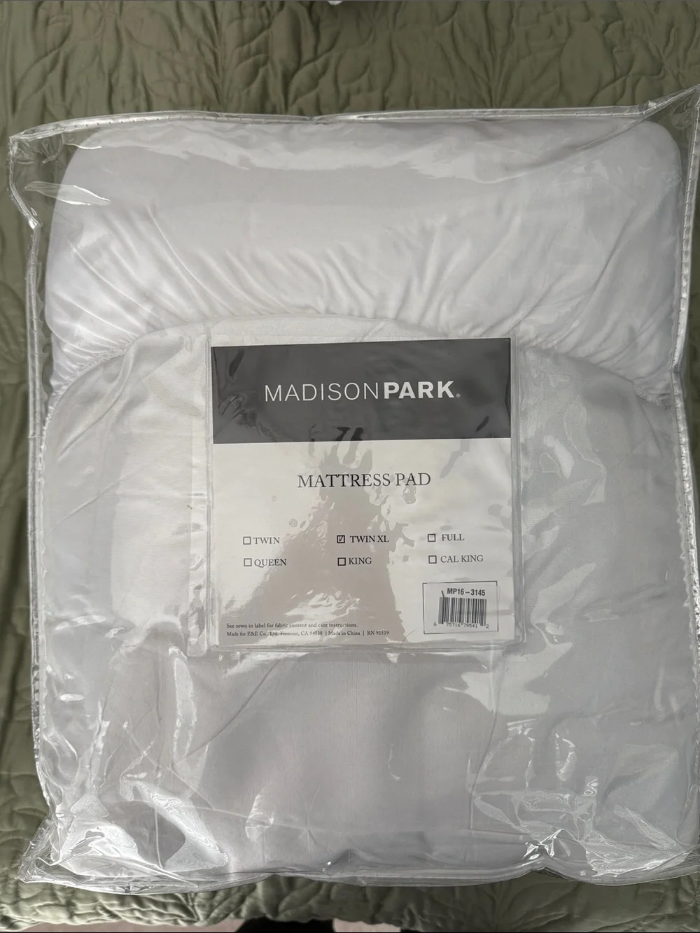 Madison Park White Mattress Pad - Quilted Pillow-Top